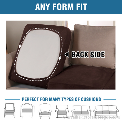 Velvet Plush 1 Piece Individual Couch Cushion Cover